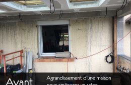 Peinture agrandissement maison avant