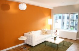 Peinture mur orange